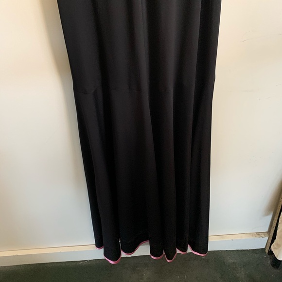 Black Halter Maxi with Pink Design - Picture 4 of 6